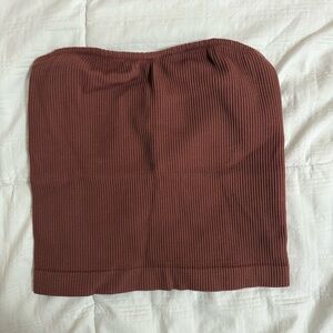Elegant mauve Ribbed tube top